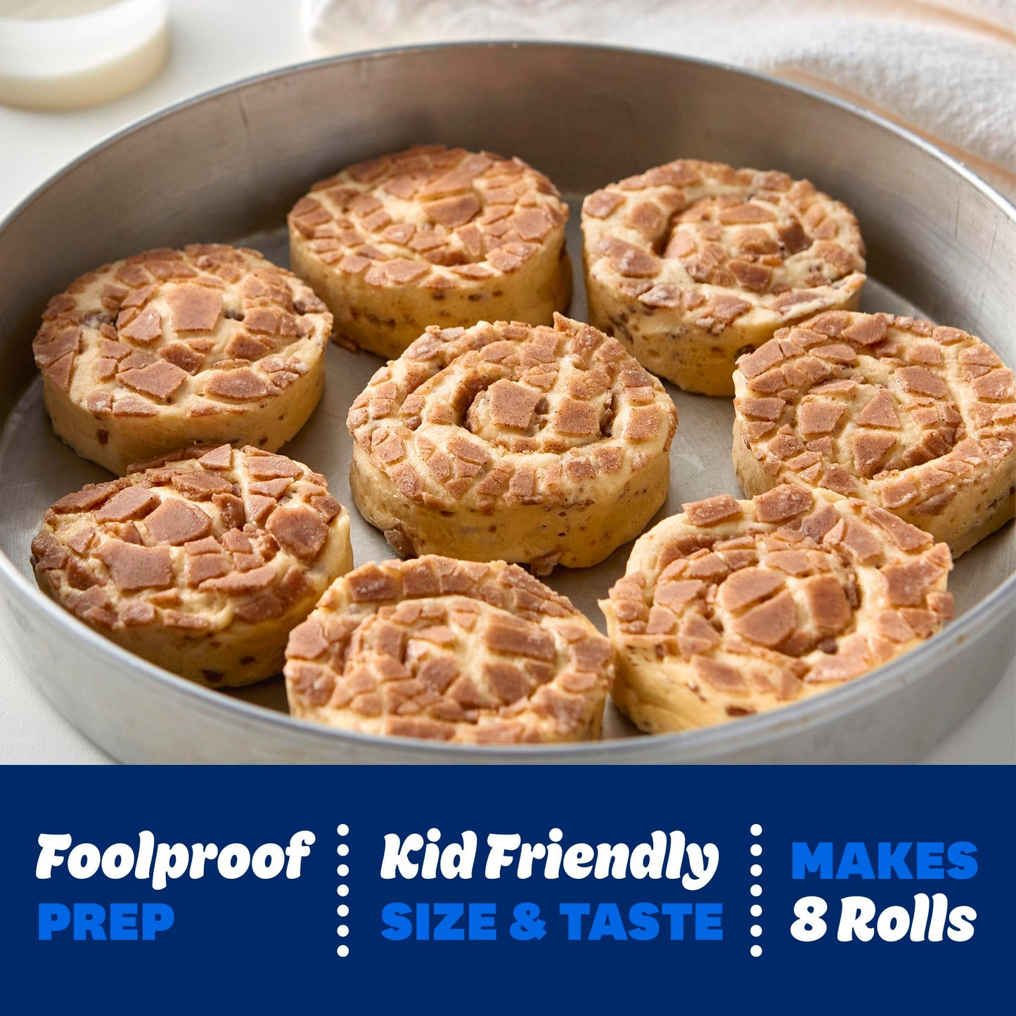 Pillsbury Cinnamon Rolls with Original Icing, Refrigerated Canned Pastry Dough, 8 Ct, 12.4 oz