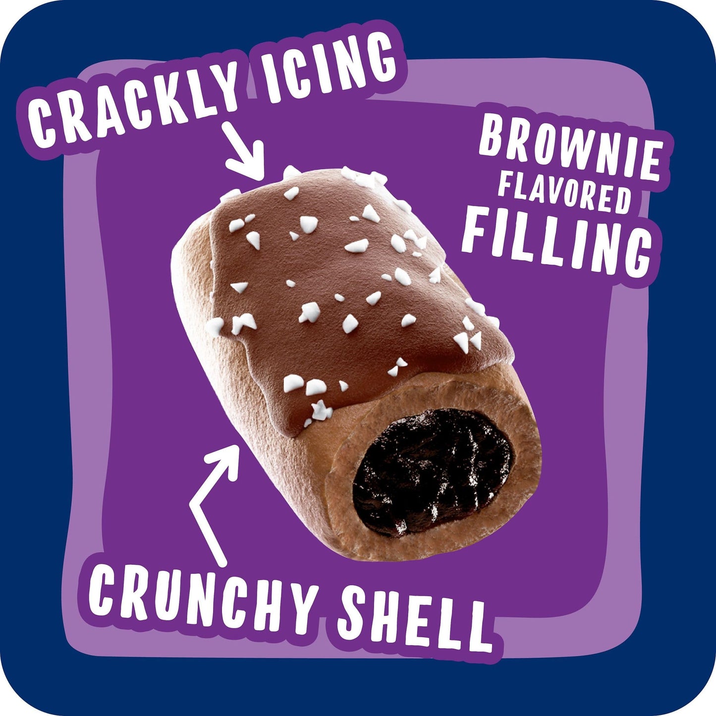 Pop-Tarts Crunchy Poppers Crunchy Filled Snack Pieces, Kids Snacks, On-the-Go, Frosted Brownie Crunch (6 Boxes, 30 Pouches)