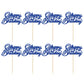 24Pcs Happy Birthday Cupcake Toppers Dark Blue Glitter Birthday Cupcake Food Picks For Celebrating Happy Birthday Party Cake Dec