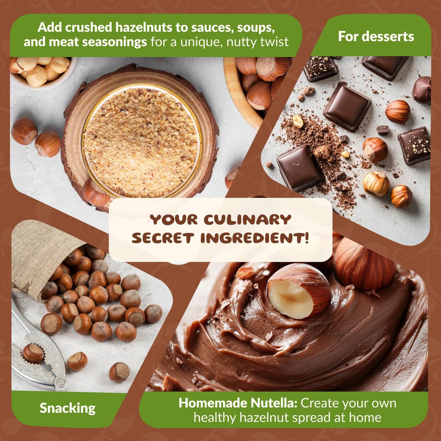 Tutafin Premium Raw Hazelnuts In Shell - Jumbo Whole Filberts, Fresh Harvested, Turkish Hazelnuts For Snacking & Baking - 8 Oz (