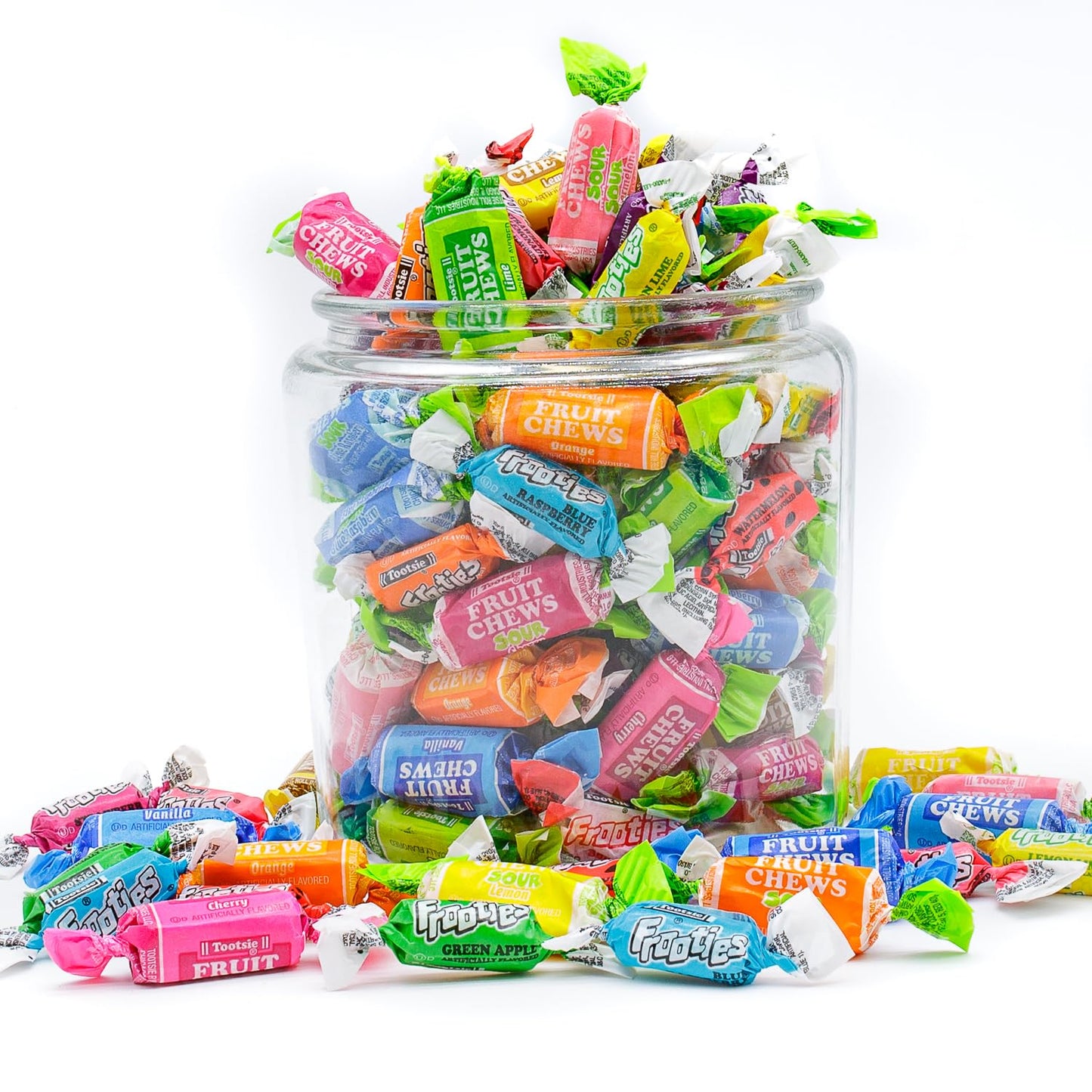 Candy Grand Variety Mix 5 Pounds - Anti Melt Pack  Assorted (Fruit Chews  Frooties  and Sour)  Bulk  Individually Wrapped  Resealable Bag