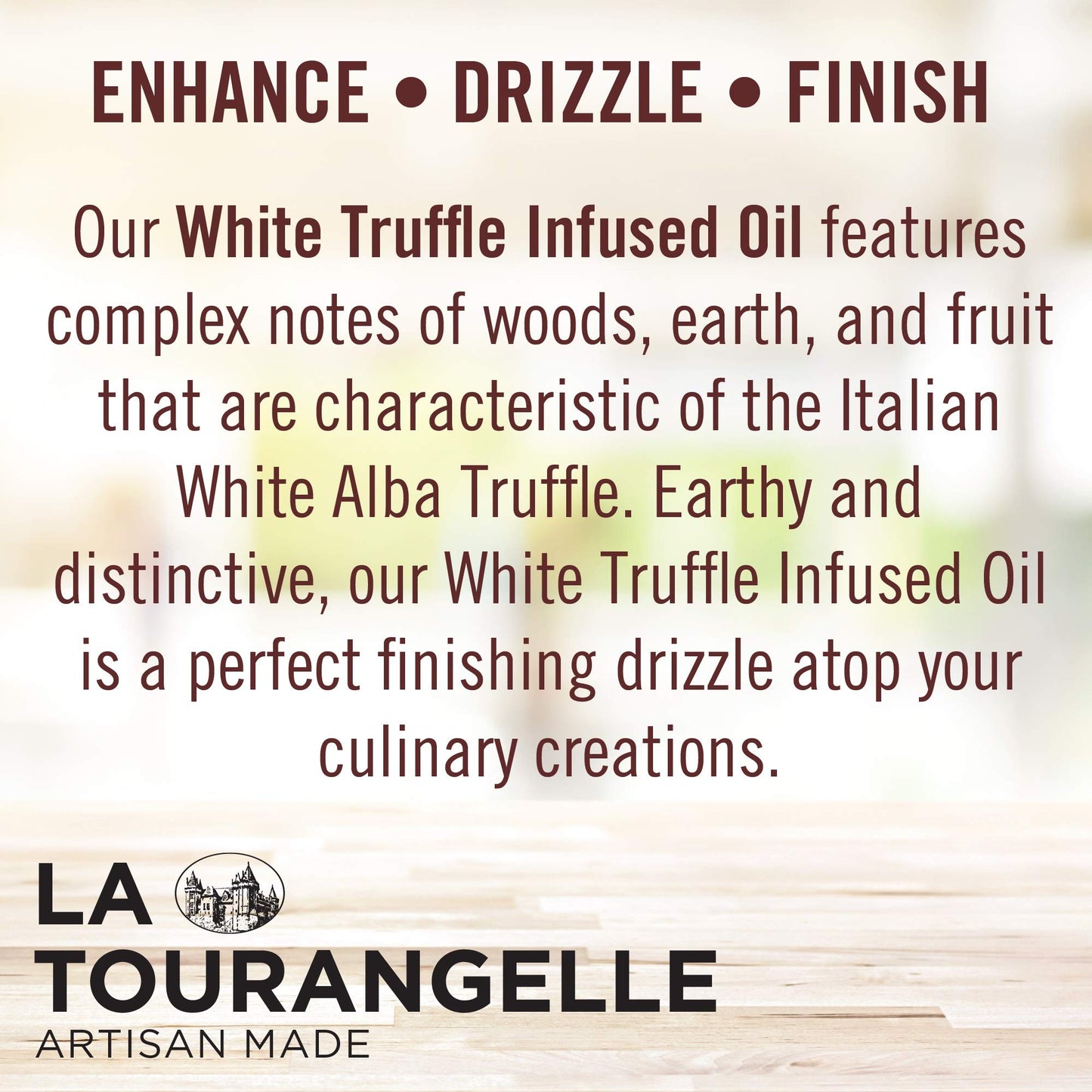La Tourangelle, White Truffle Oil, Complex Gourmet Earthy Flavor for Drizzling over Pasta, Popcorn, Vegetables, Potatoes, Soup a