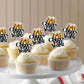 Ercadio malt-inspired Party Cupcake Toppers, 28 PCS, Cheers to 50 Years Decor, White-50