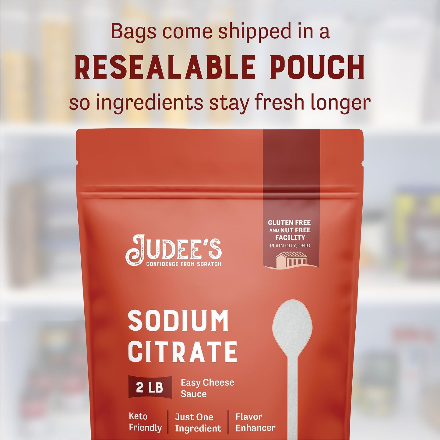 Judee'S Gluten Free Sodium Citrate 2 Lb - 100% Non-Gmo, Keto-Friendly And Nut-Free - Food Grade - Great For Molecular Gastronomy