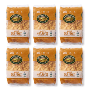Nature'S Path Organic Gluten Free Honey'D Corn Flakes Cereal, 1.65 Lbs. Earth Friendly Package (Pack Of 6), Non-Gmo, Fat Free, S
