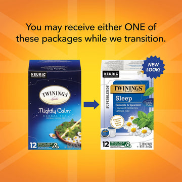 Twinings Sleep Tea K-Cup Pods, Nightly Calm, 12 Count (Pack of 6) - Compatible with Keurig