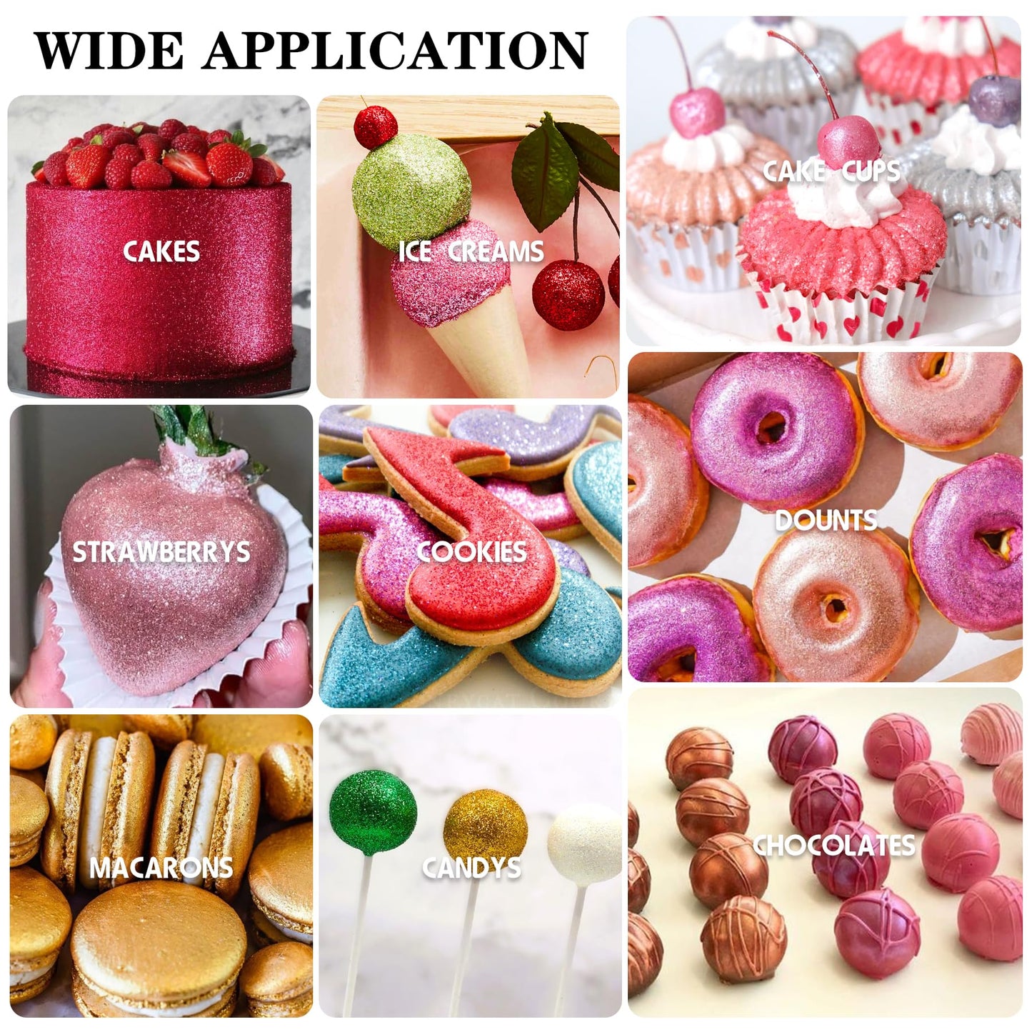 Vividye Edible Glitter Luster Dust Powder - 30g Food Grade Shimmer for Drinks & Baking - Lapis Color