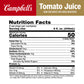 Campbells Tomato Juice, 100% Pure, 64 Fl Oz Bottle, Pack of 6