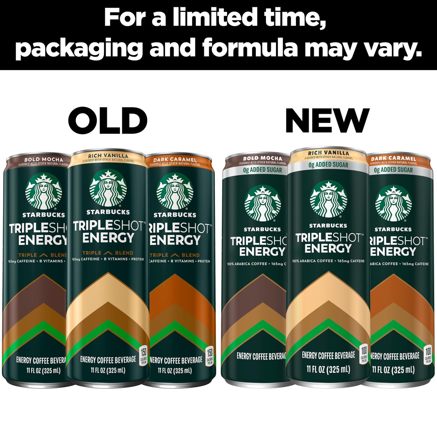 Starbucks Tripleshot Coffee Energy Drink, Bold Mocha, 11 fl oz Cans, 12 Pack, 165mg Caffeine, B Vitamins, Protein