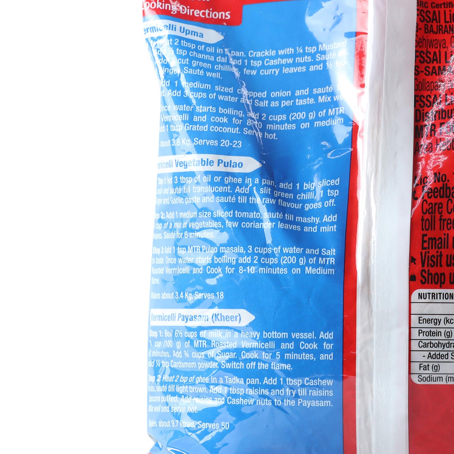 Mtr Roasted Vermicelli, 850 Gram, Fat Free, Vegetarian