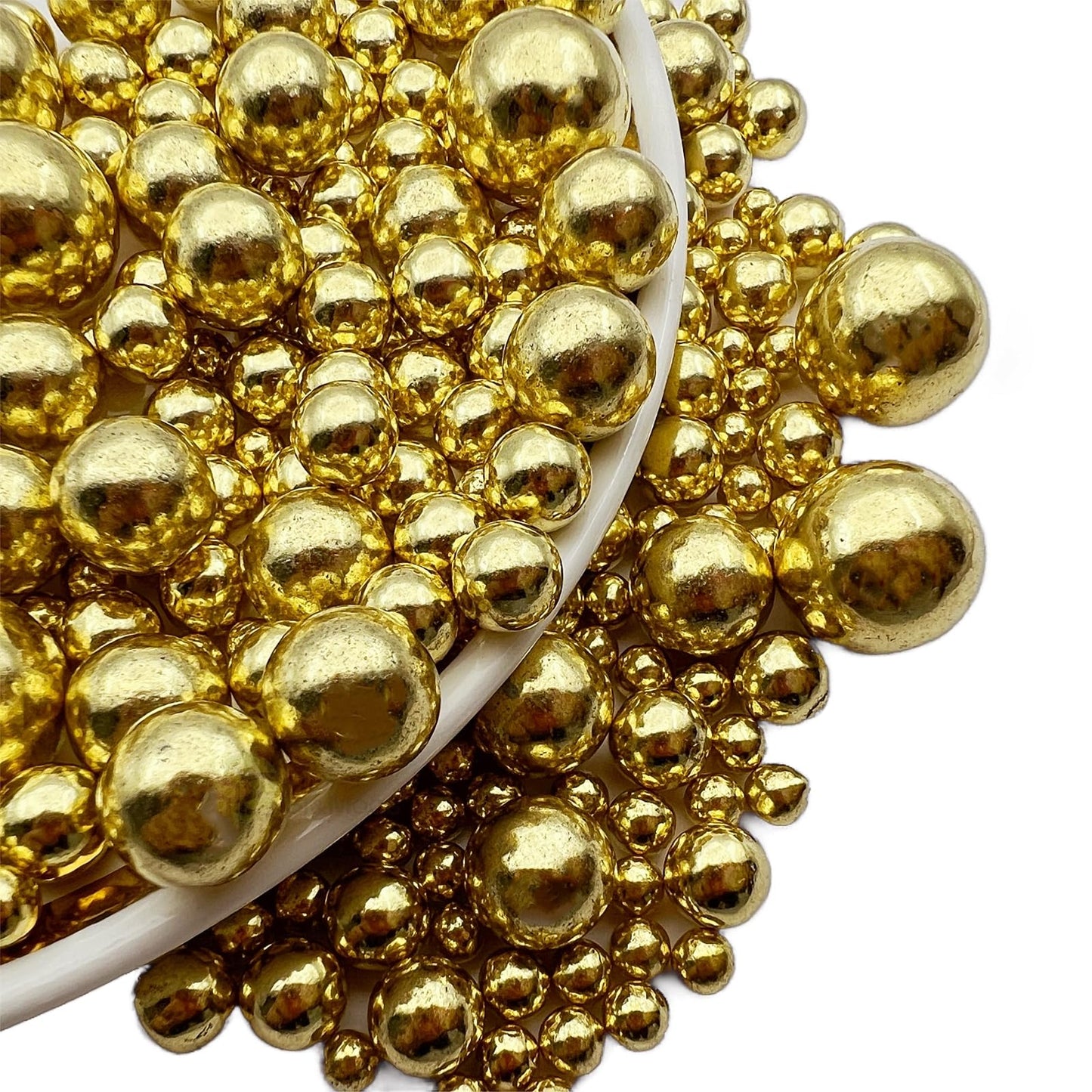 Se Si&Moos Gold Edible Pearls For Cake Decorating Gold Dragee Pearls Gold Cake Pearls Edible Gold Sprinkles Deluxe Gold Sugar Pe