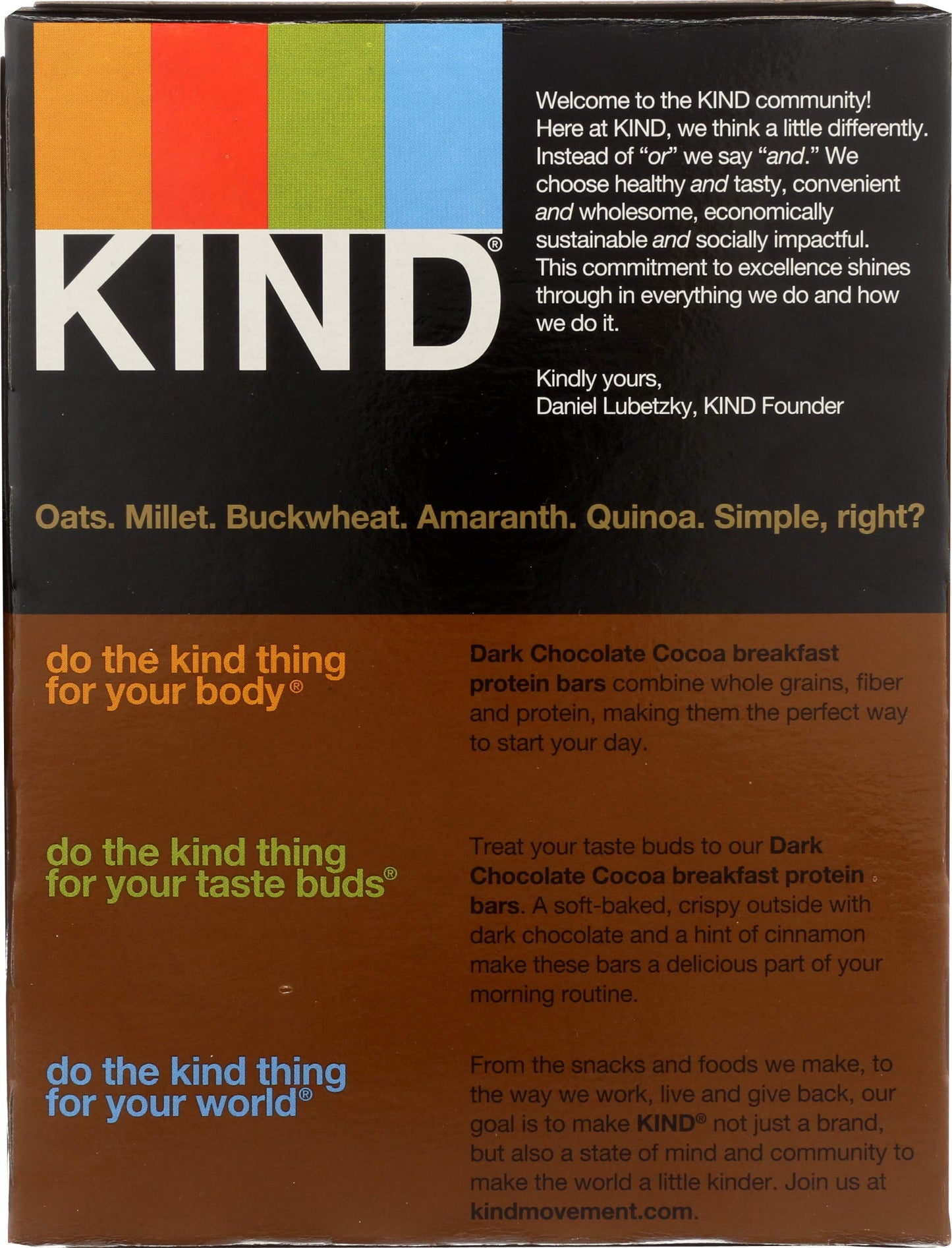 KIND, Prtn Bar, Dark Chocolate, Pack of 8, Size 4/1.76OZ, (Dairy Free)