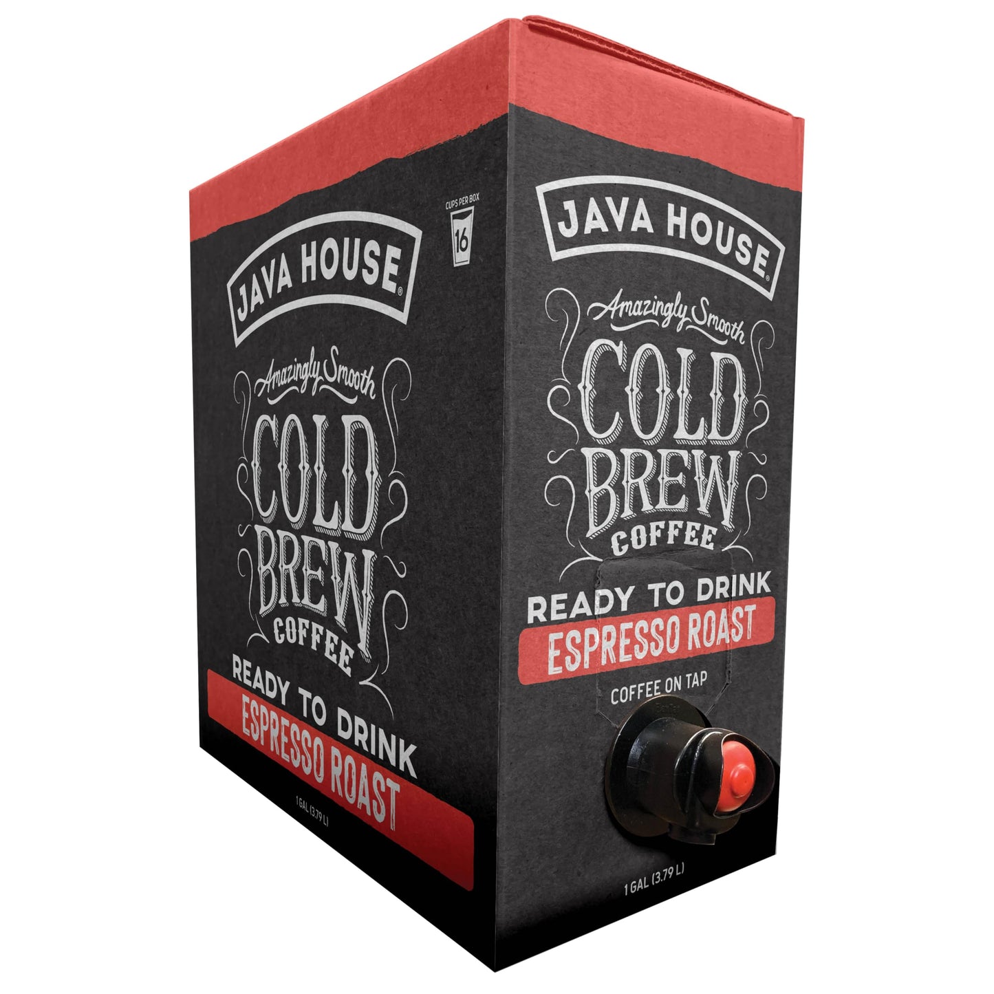 Java House Cold Brew Coffee On Tap, Ready to Drink, 128 Fl Oz Box, Pack of 2