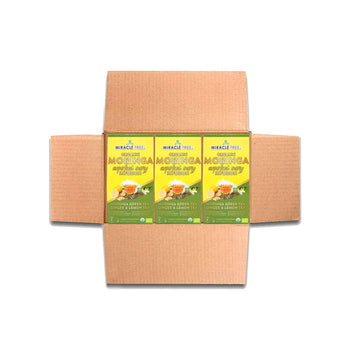 Miracle Tree's Moringa Energy Tea - Green Tea, Ginger & Lemon | Super Caffeinated Blend | Healthy Coffee Alternative, Perfect fo