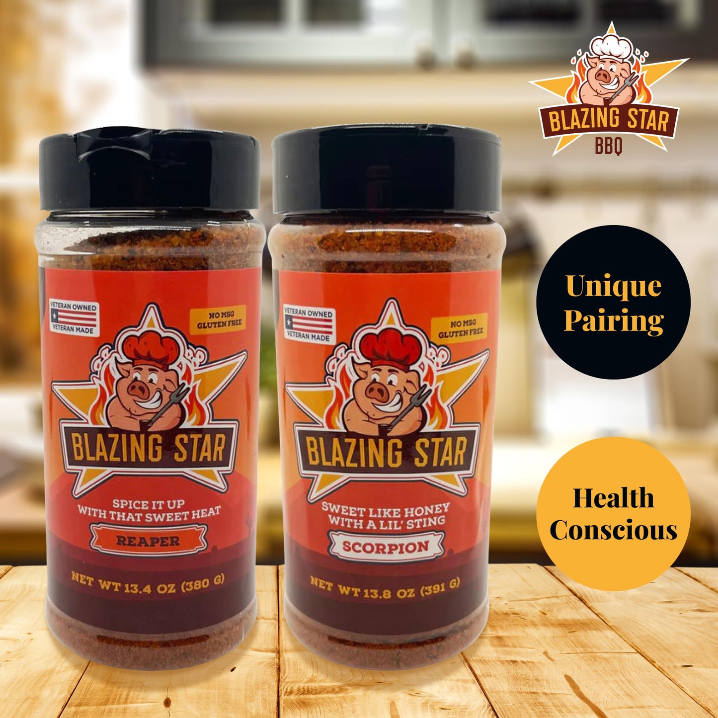 Blazing Star BBQ Blazing Bundle (Reaper Rub & Seasoning/Scorpion Rub & Seasoning)