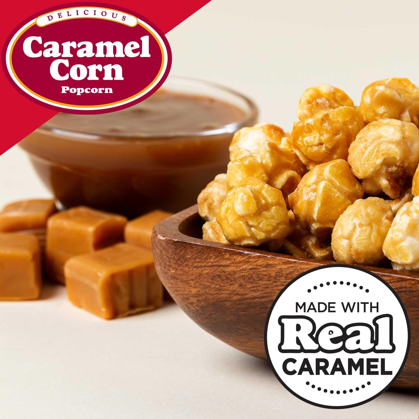 Popcornopolis Gourmet Popcorn, Caramel Corn, Sweet Snack, 12-Pack Snack Bags, Bulk & Single Serve, Non-GMO, Gluten-Free