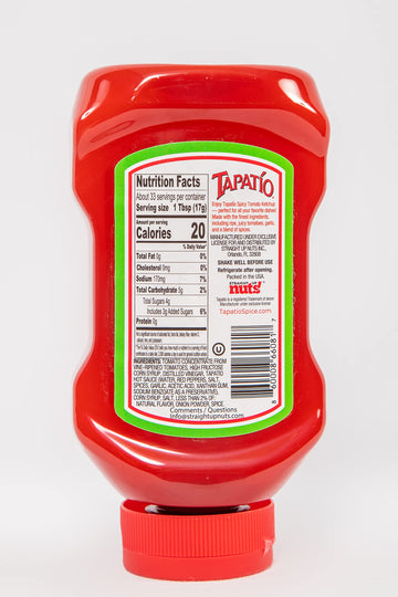 Tapatio Ketchup - Spicy Tomato Ketchup, Kosher, Made In Usa, Tapatio Ketchup Bottles - 20 Oz, 2-Pack