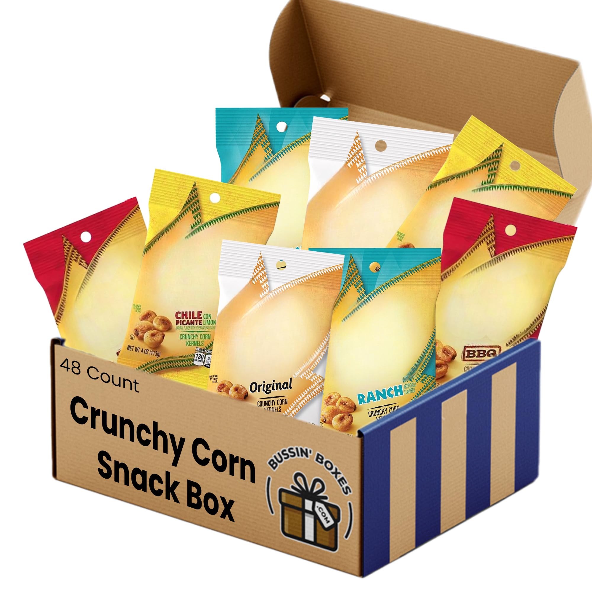 Bulk Crunchy Corn Variety Pack - 48 Count Roasted Corn Kernel Snack Ba ...