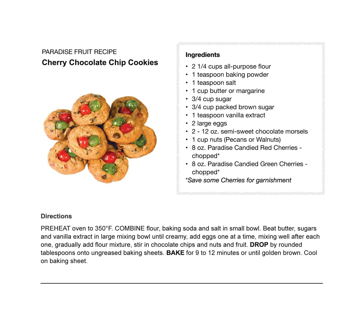 Paradise Cherry Halves, Green, 8 Ounce