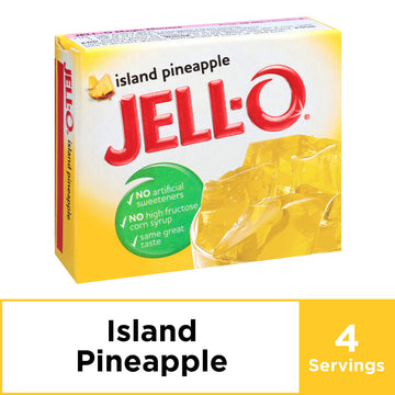 Jell-O Island Pineapple Gelatin Mix - Pack of 6, 3 Ounce Boxes, No Color