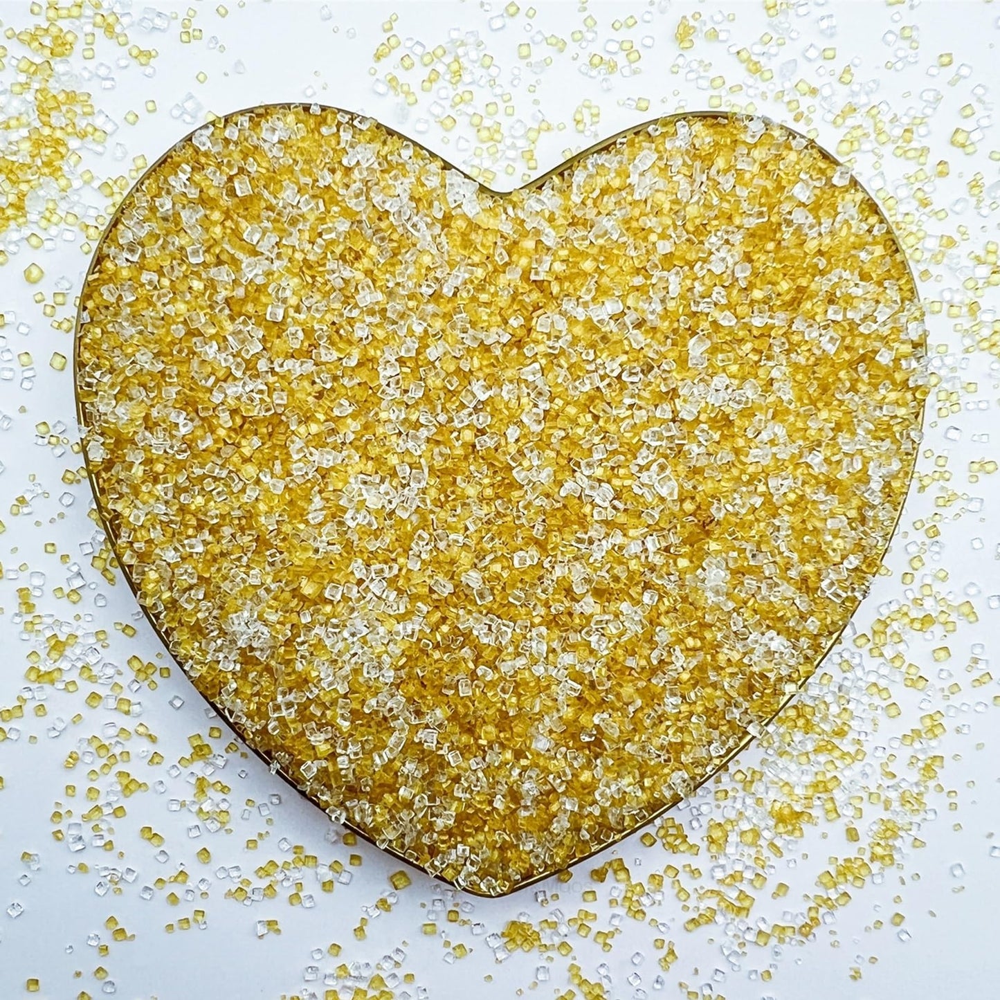 Se Si&Moos Gold And White Sanding Sugar Sprinkles White And Gold Srpinkles Sugar Rimmer For Cocktails, Edible Colored Sugars For