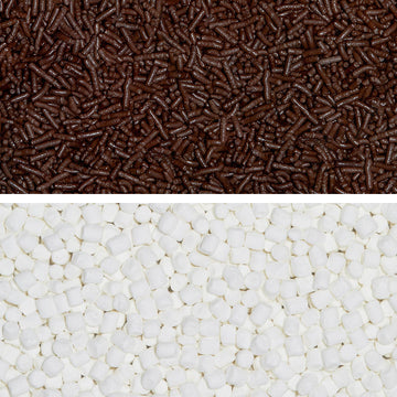 Fancy Sprinkles Gimme S'More Sprinkle Set Featuring Chololate Jimmies And Mini Marshmallows For Dessert Decorating, Smores And H