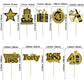 Gyufise 36Pcs Happy 40Th Birthday Cupcake Toppers Glitter Black Gold Forty Hello 40 Vintage 1985 Cupcake Picks Cheers To 40 Year