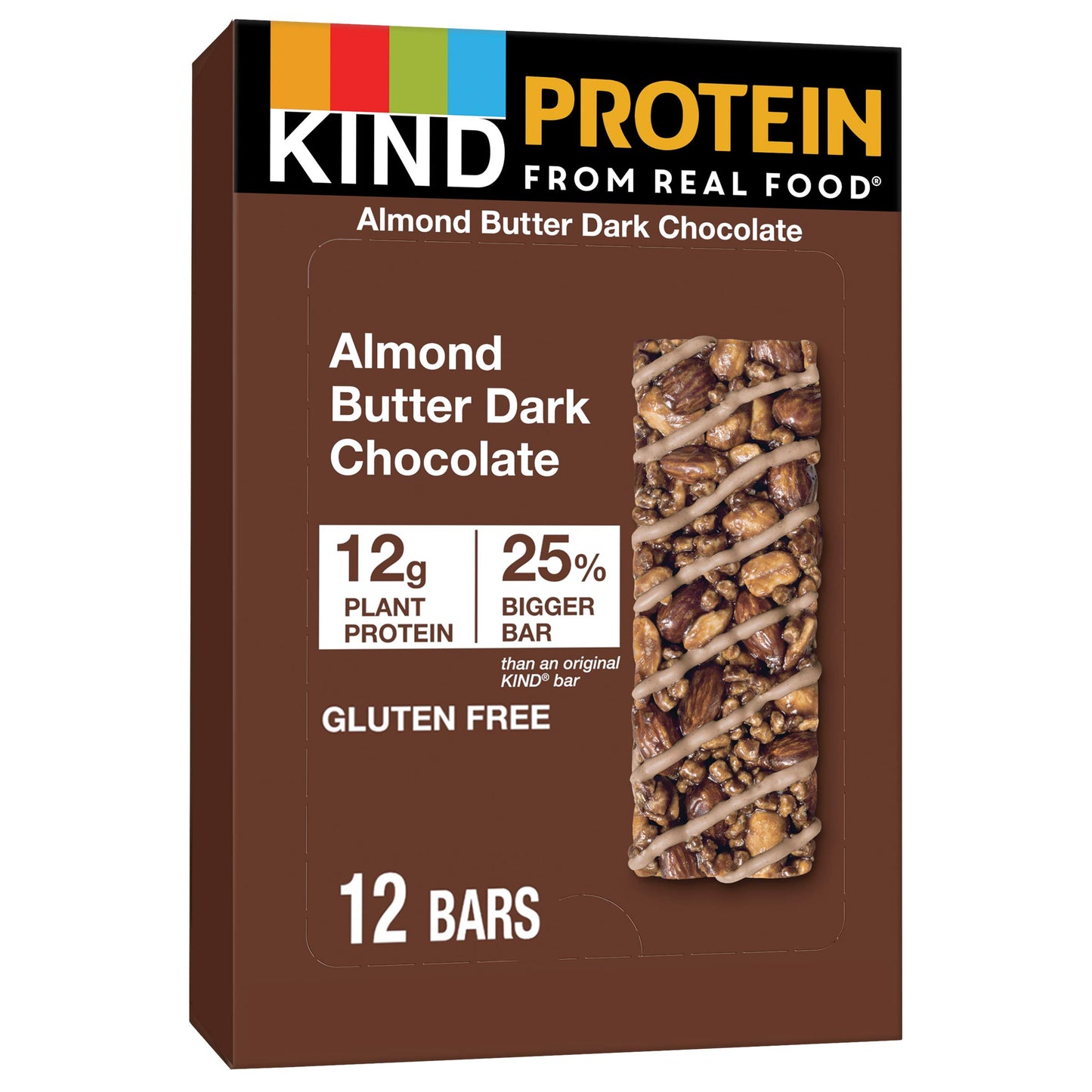 Kind Protein Bars, Almond Butter Dark Chocolate, Gluten Free, 12G Protein
