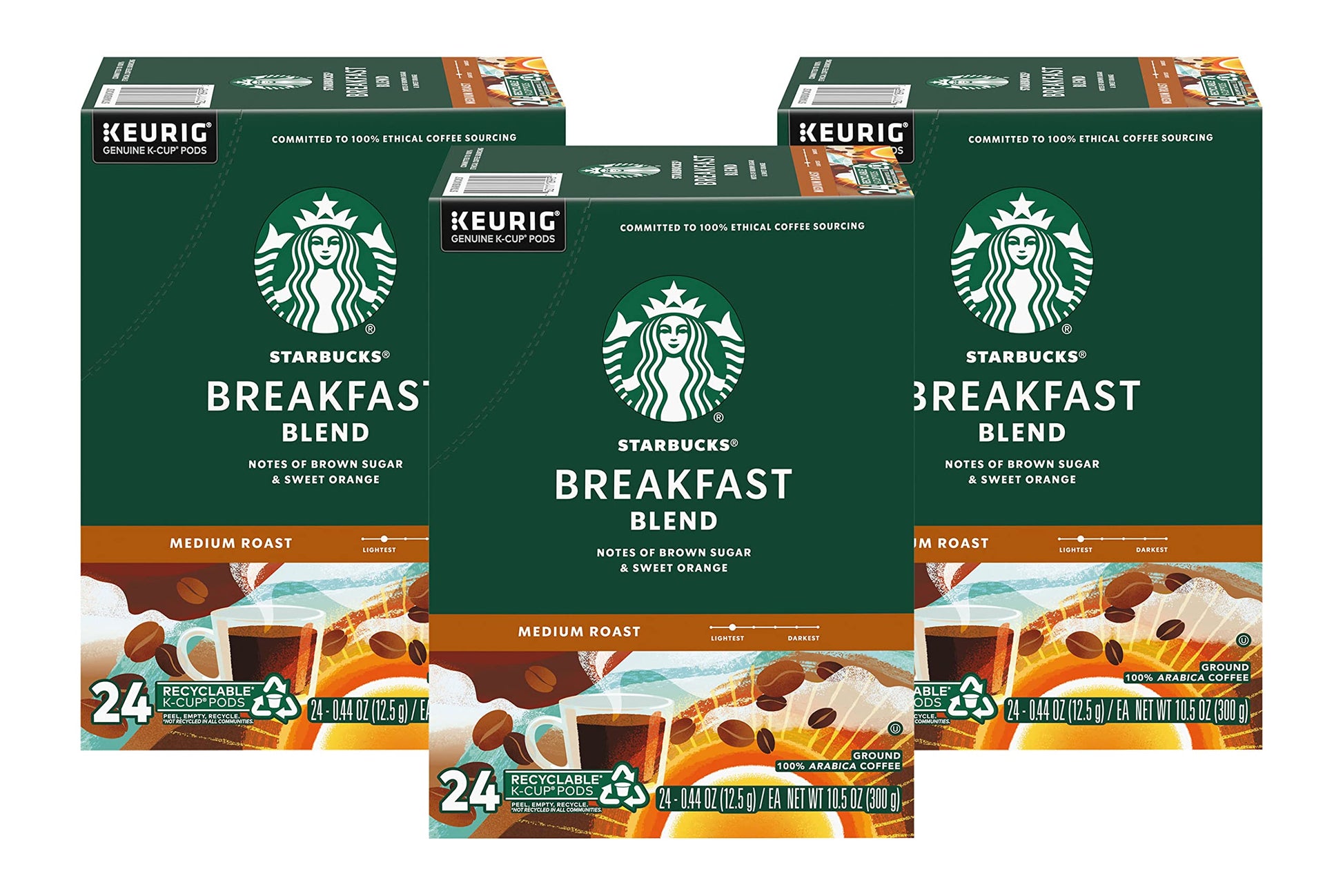 Starbucks Breakfast Blend Coffee K-Cups, 72 Count