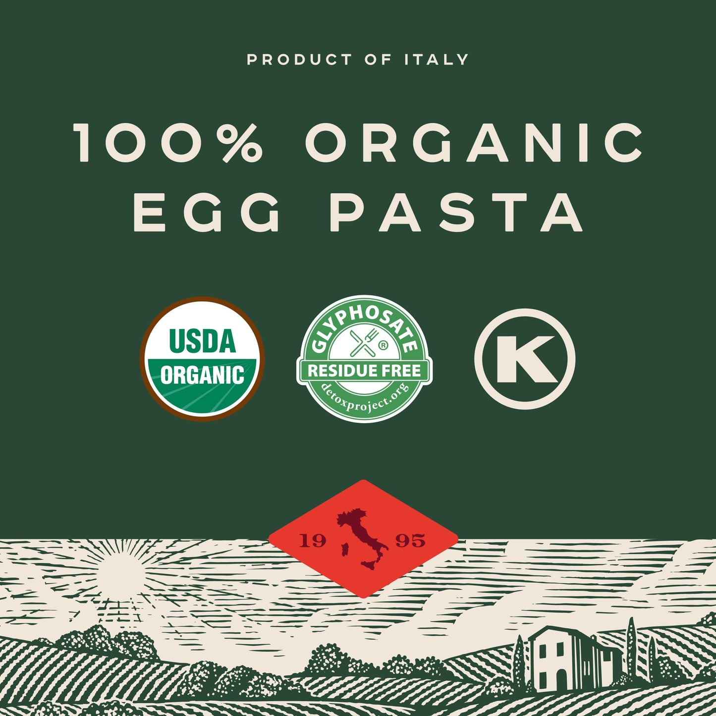 Bionaturae Pappardelle Pasta Noodles - Durum Semolina Pasta, Kosher, High Protein, Non-GMO, USDA Certified, Durum Semolina Pappa
