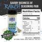 Lane'S Ranch Seasoning Powder - Premium All Natural Ranch Powder For Dips, Wings, Fries, Dressing & Pizza | Ultra Low Sodium Ric