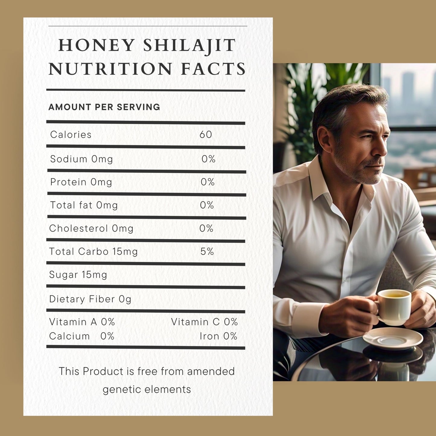 Paramount Organic Honey with Shilajit - Pure & Natural Jelly, Honey Bee Pollen (Large Pack of 30 Sachets 10Gram Each)