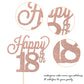 YCTHUNFISH 18th Birthday Cake Topper Black Glitter Number 18 Rose Gold Bamboo Decoration