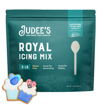 Judee's Royal Icing Mix 5 lb - Frost Cookies Like a Professional - Great for Decorating and Baking - Just Add Water - Non-GMO, G