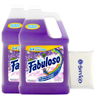 Number 1 In Service Fabolouso 64 Gallons Lavender Liquid Floor Cleaner Refill, 128 Fl Oz (2 Pack), Non-Toxic Multi-Purpose Cleaner