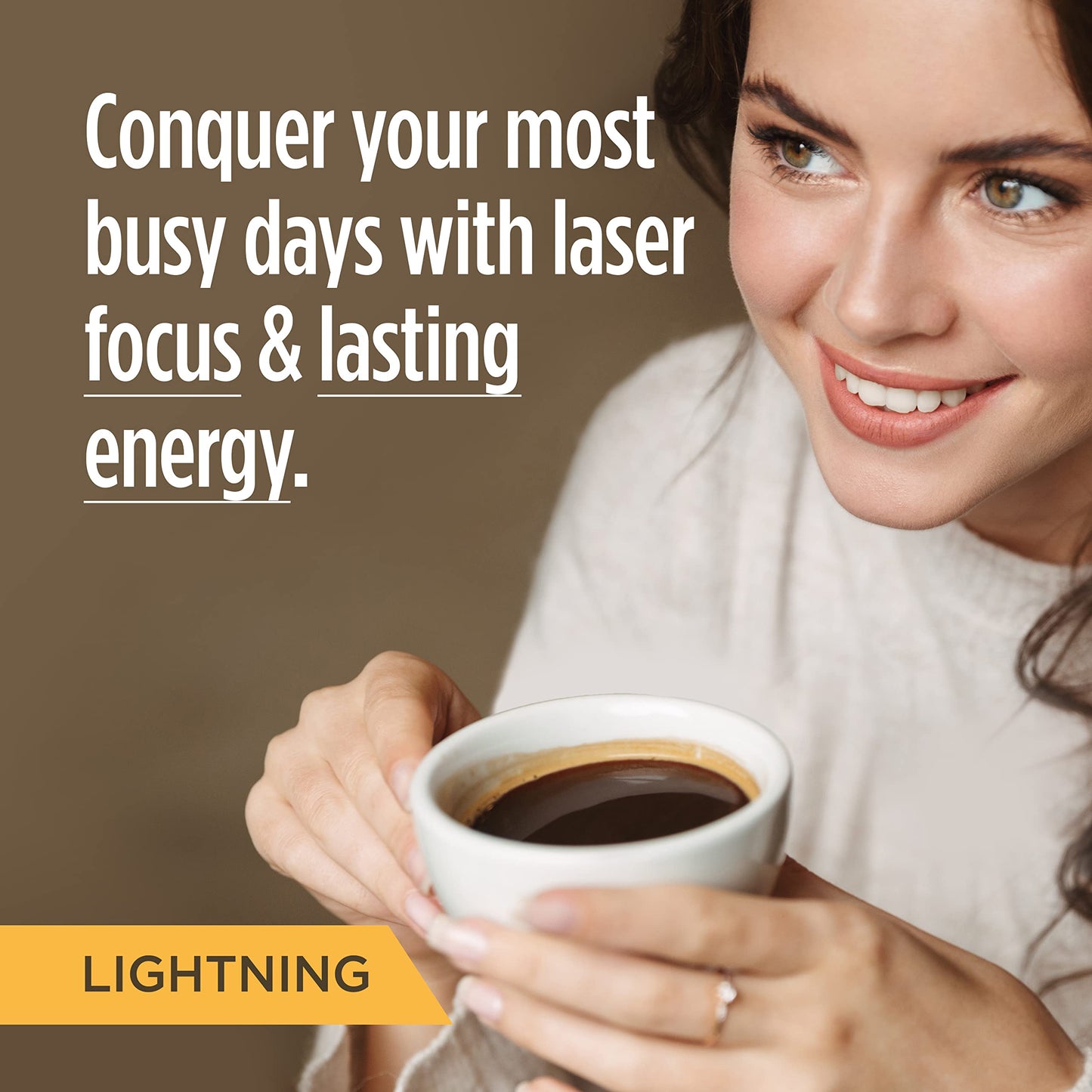 Vitacup Lightning Coffee Pods, For Focus W/ 2X Caffeine, Green Coffee Bean, B Vit, D3, Strong Dark Roast Arabica Beans, Single Serve Pod Compatible With Keurig K-Cup Malt-Inspired, 64 Ct (4 Pack Of 16 Ct)