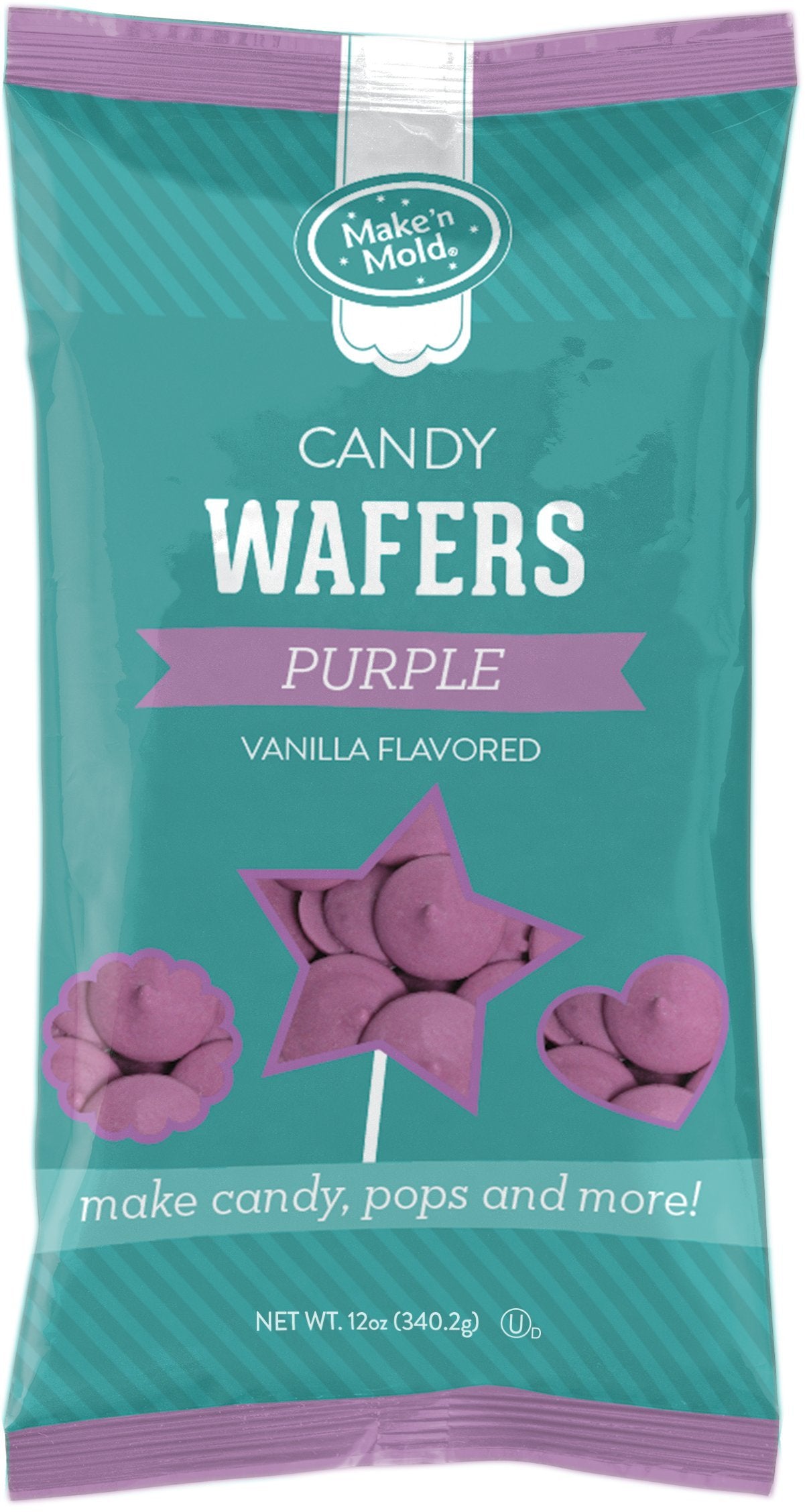 Maken Mold Vanilla-Flavored Melting Candy Wafers Purple, 12 Ounce