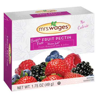 Mrs. Wages Sugar Free Fruit Pectin Home Jell | Easy-To-Use | Fast Results | No Sugar Required | Calorie Free | 1.75 oz Carton (V