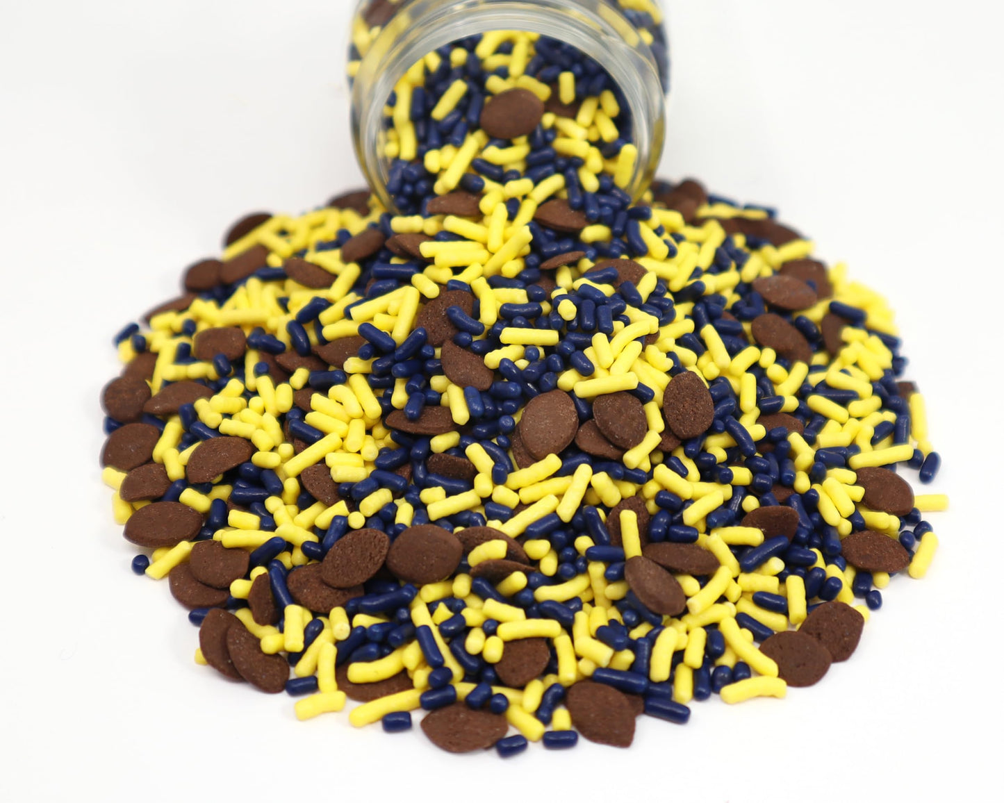 Mystic Sprinkles The Big Football Game Jimmy Mix 3Oz Bottle (Navy Blue & Yellow Sprinkle Mix 3Oz)