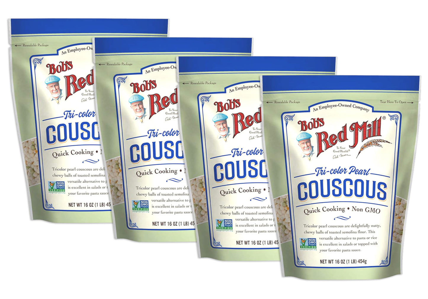 Bob'S Red Mill Tri Color Pearl Couscous, 16 Ounce (Pack Of 4)