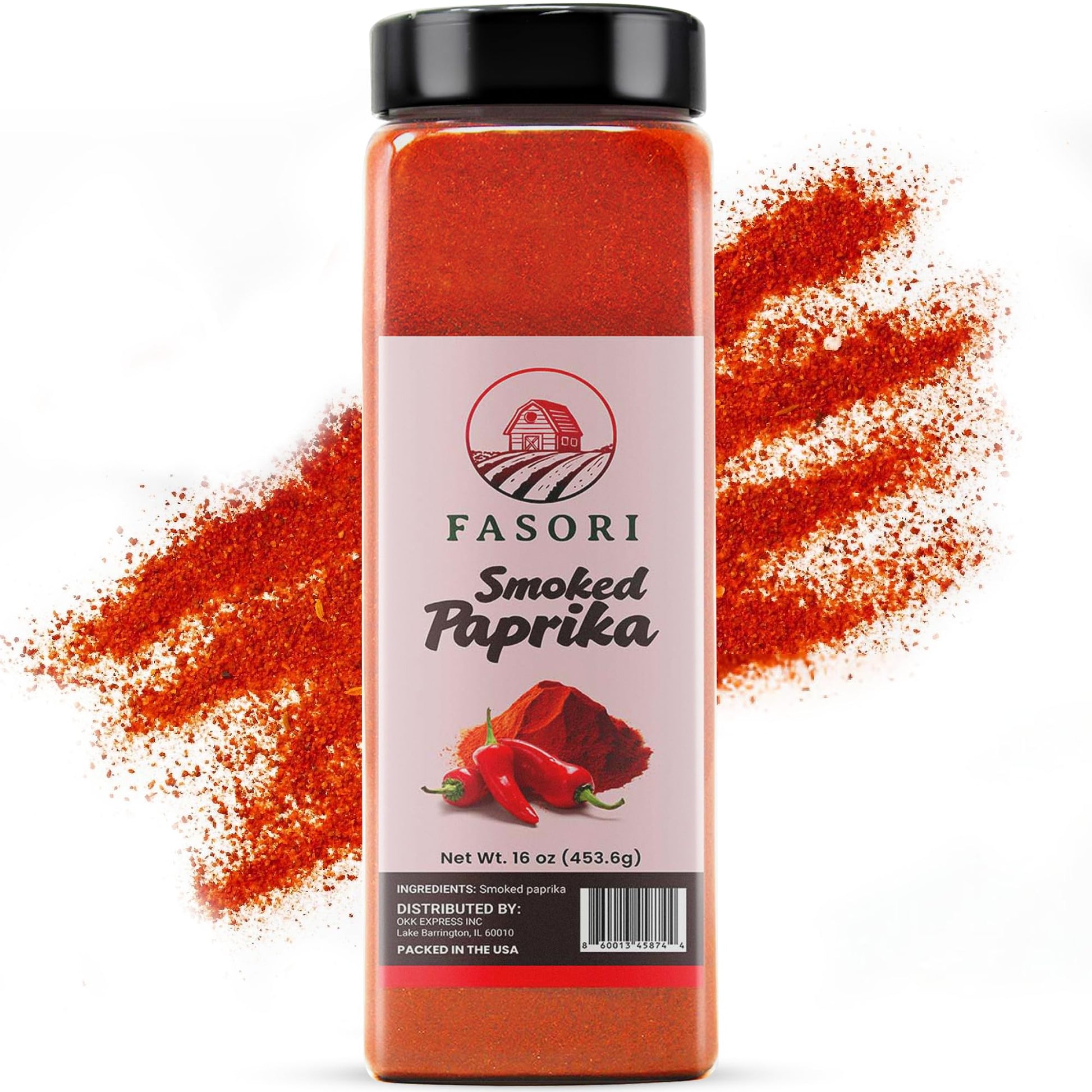 Fasori Smoked Paprika Powder 16 oz (1lb) enhanced Ground Paprika Spice  Bold Smoky Flavor  Perfect for Cooking  BBQ & Grilling