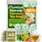 FRESHDRINKUS Premium Soursop Turmeric Tea Bags, 100% Natural, Vegan, 40 Special Bags