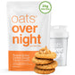 Oats Overnight Vegan Overnight Oats Protein Shake - 20g Protein, High Fiber, Gluten Free, 2.4 oz (Pack of 8 + BlenderBottle)