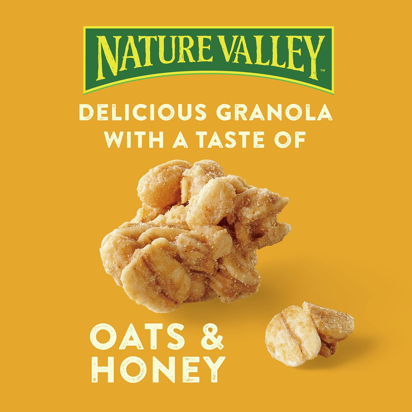 Nature Valley Protein Granola, Oats and Honey, Family Size, Resealable Bag, 17 OZ (Pack of 2)