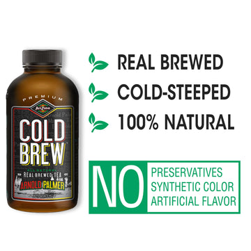 AriZona Arnold Palmer Premium Cold Brew Iced Tea & Lemonade, 16 Fl Oz, Pack of 12 - Refreshing Cane Sugar Beverage