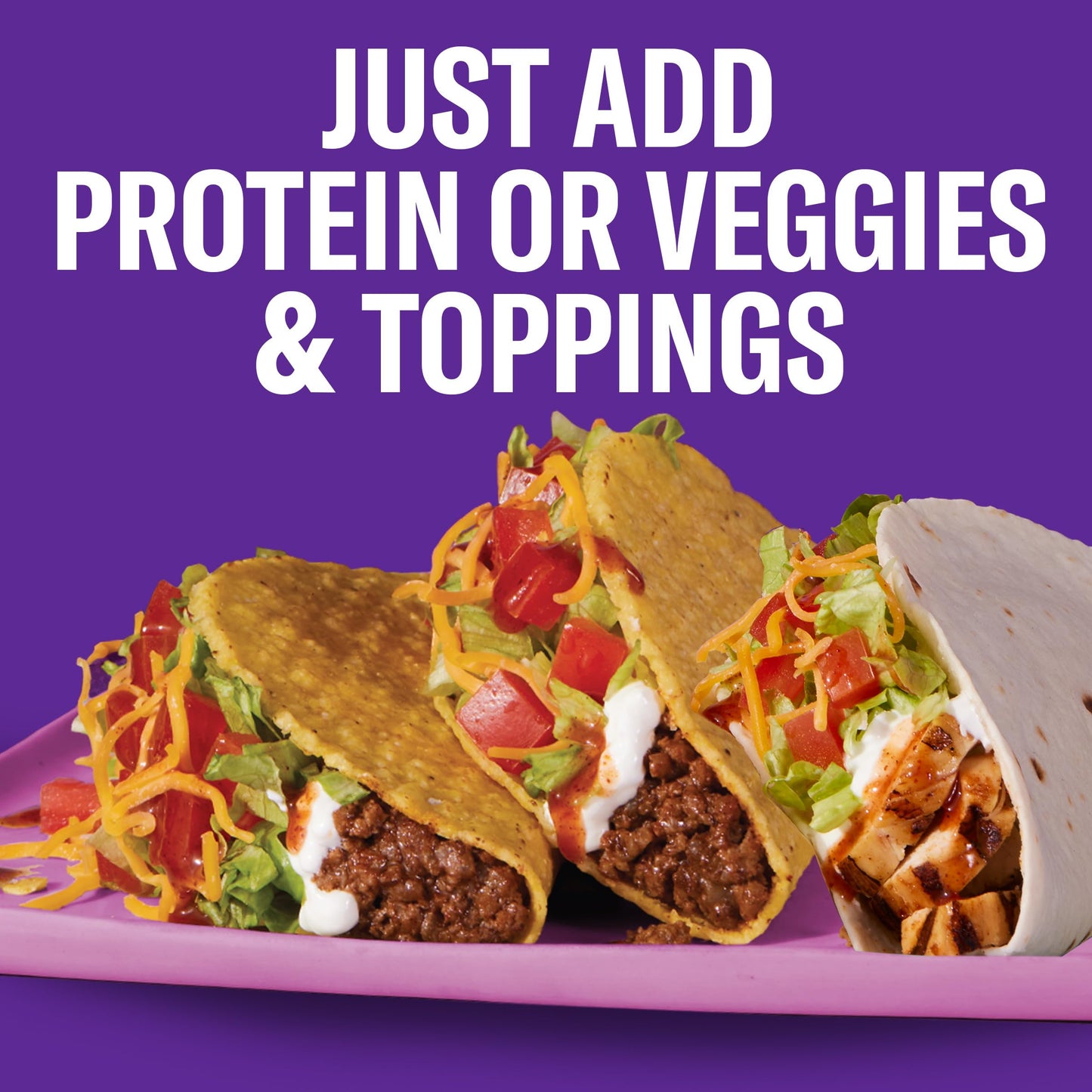 Taco Bell Crunchy & Soft Taco Cravings Kit with 6 Soft Tortillas, 6 Crunchy Taco Shells, Taco Bell Mild Sauce & Seasoning, 12.9