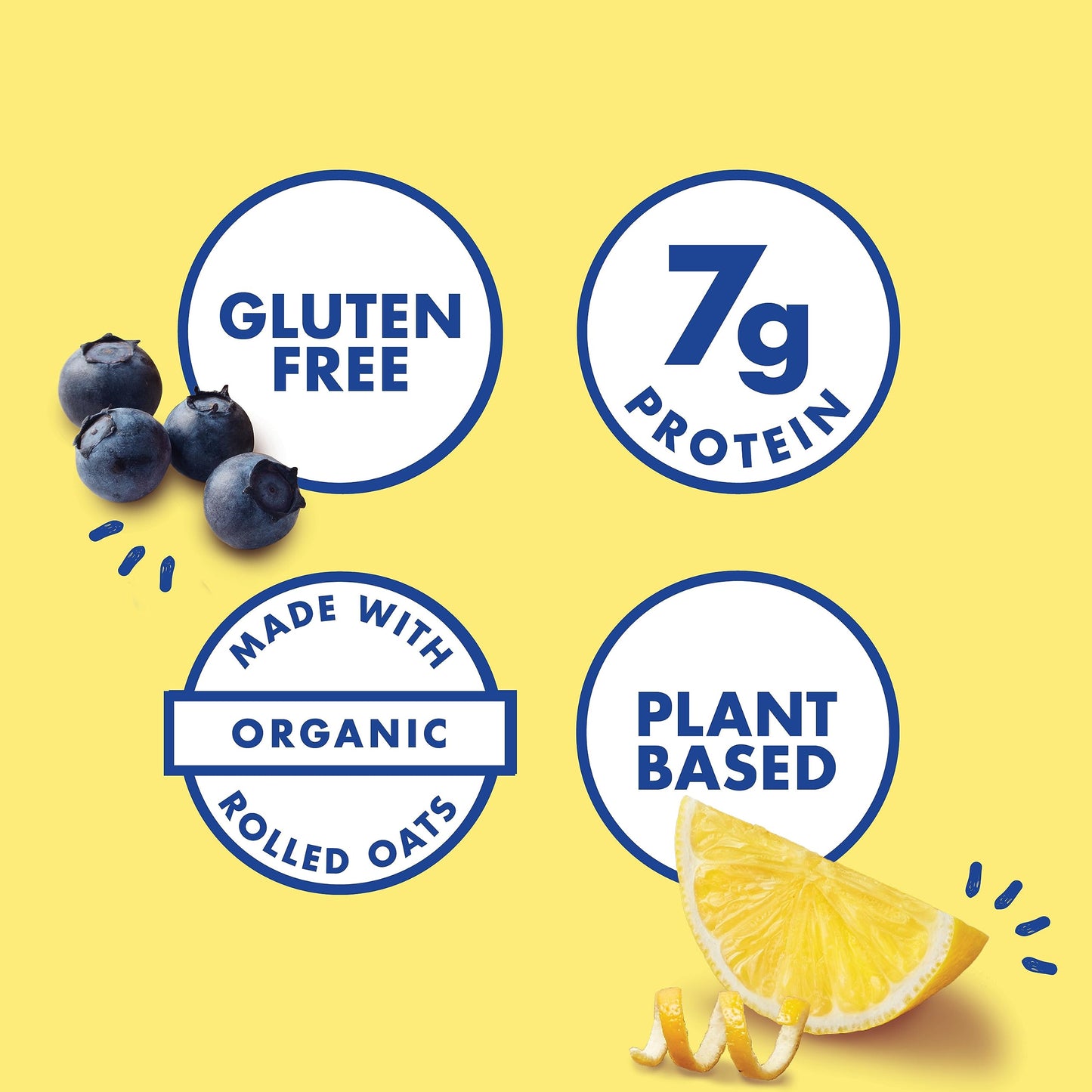 Luna Mash-Ups - Lemonzest + Blueberry Flavor - Gluten-Free - Non-Gmo - 7-9G Protein - Made With Organic Oats - Low Glycemic - Wh