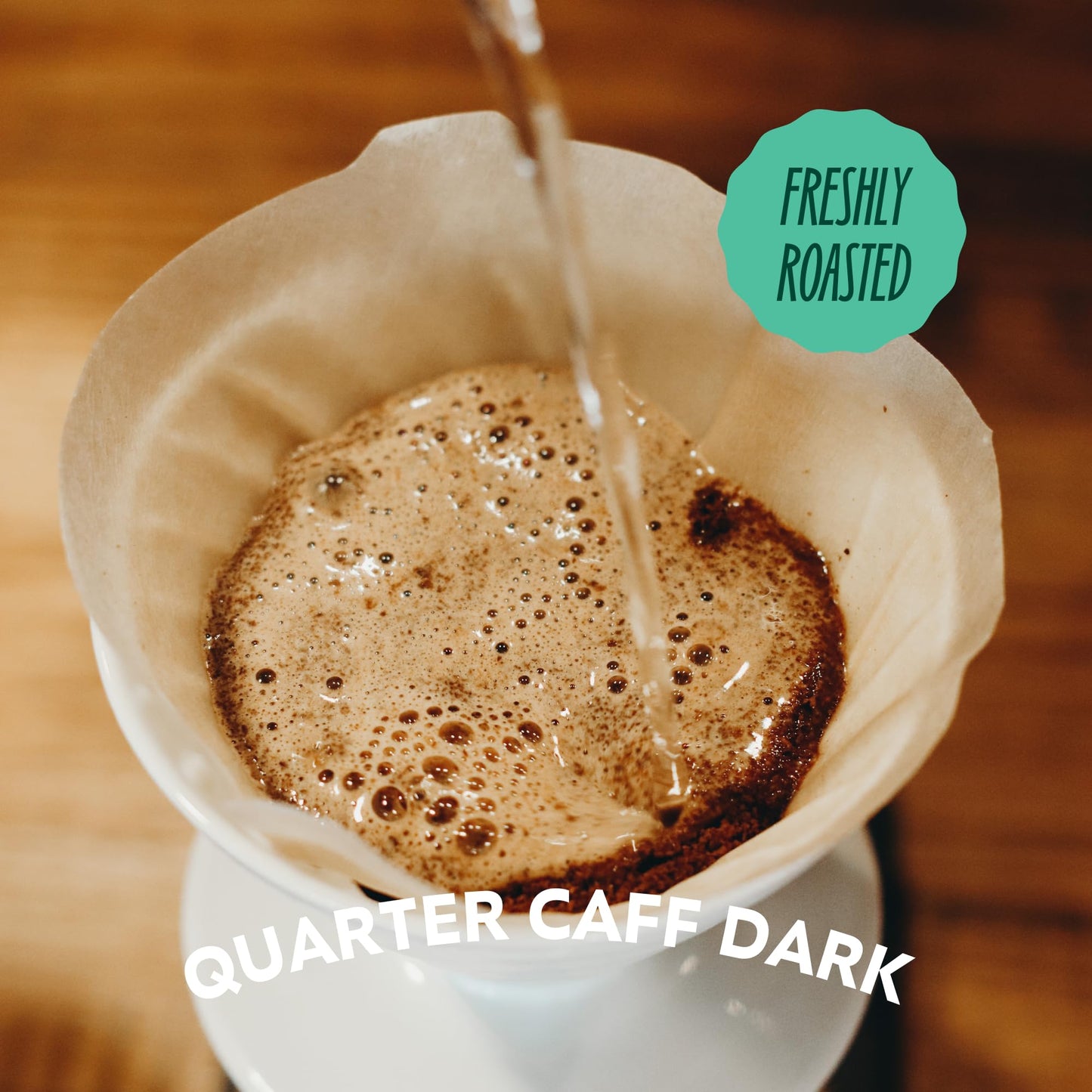 Bent Tree Coffee Roasters Organic Whole Bean Coffee, Quarter Caff Blend, Dark Roast, 12oz, Low Caffeine, USDA Organic