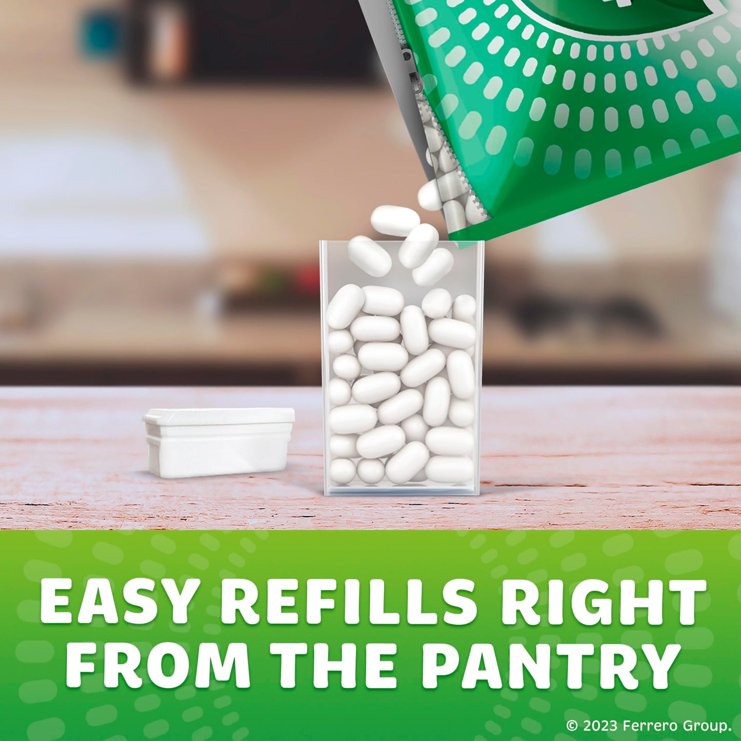 Tic Tac Bulk Resealable Refill Bag, Freshmint Breath Mints, On-The-Go Refreshment, Includes Empty Refillable Pack, 17.2 oz