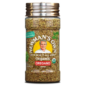 Newman's Own Organic Oregano Leaves; Great on Pasta, Dressings, and Marinades, USDA Certified Organic; Non-GMO; Kosher; 1.75Oz. 